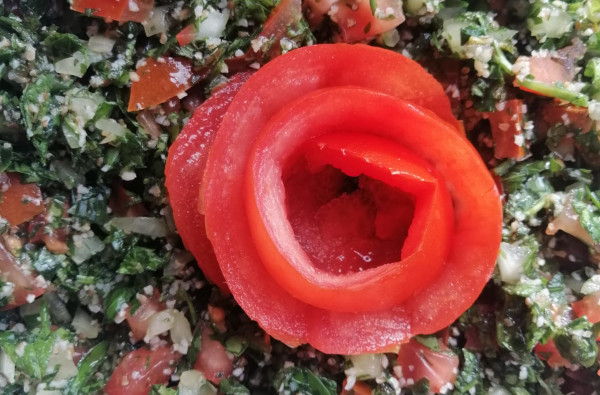 Tabouleh salad Lebanese spinach soup