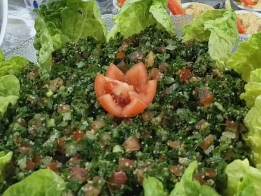 A dish of tabouleh